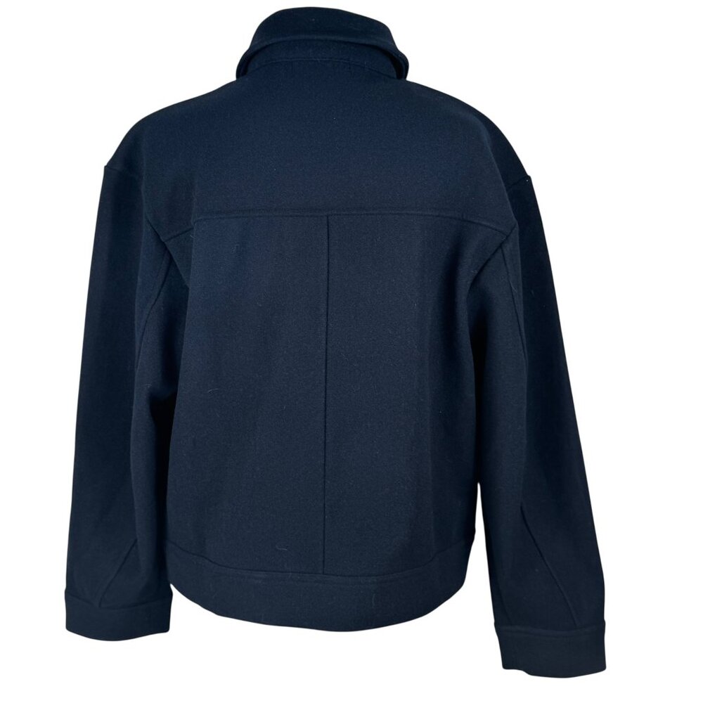 Banana Republic Melton Volume Preppy Jacket in Navy Blue Size Medium - Picture 4 of 11